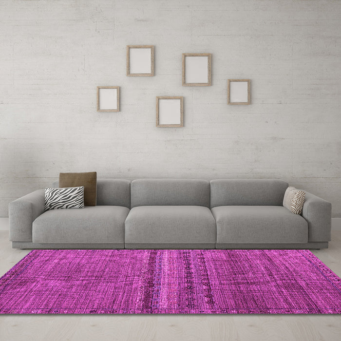 Machine Washable Abstract Pink Modern Rug in a Living Room, wshabs4479pnk