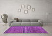 Machine Washable Abstract Purple Modern Area Rugs in a Living Room, wshabs4479pur