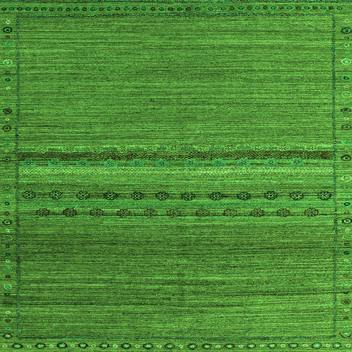 Square Abstract Green Modern Rug, abs4479grn