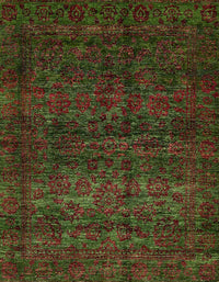 Machine Washable Abstract Night Red Rug, wshabs447