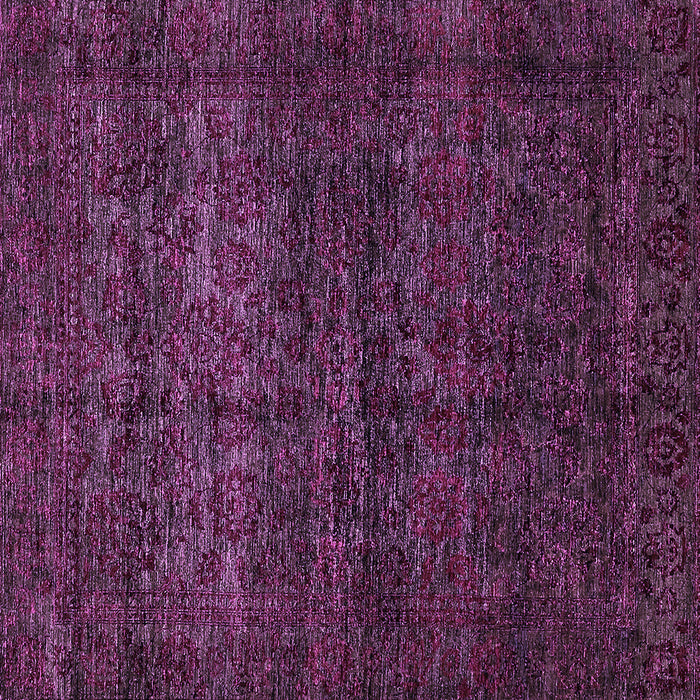 Square Machine Washable Abstract Purple Modern Area Rugs, wshabs447pur