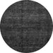 Round Machine Washable Abstract Gray Modern Rug, wshabs447gry