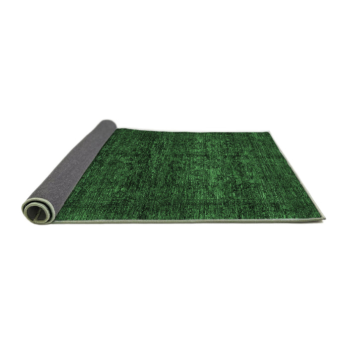 Sideview of Abstract Emerald Green Modern Rug, abs447emgrn