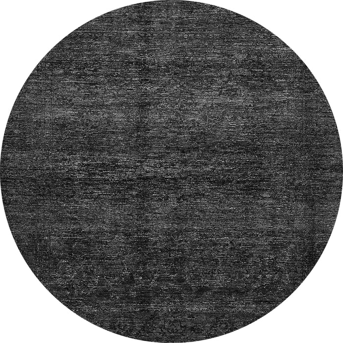 Round Abstract Gray Modern Rug, abs447gry