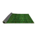 Sideview of Abstract Green Modern Rug, abs447grn