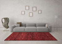 Machine Washable Abstract Red Modern Rug, wshabs447red