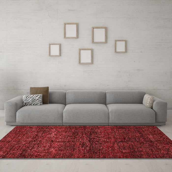 Modern Red Washable Rugs