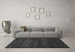 Machine Washable Abstract Gray Modern Rug in a Living Room,, wshabs447gry