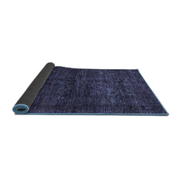 Sideview of Abstract Blue Modern Rug, abs447blu