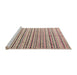 Sideview of Machine Washable Abstract Dark Almond Brown Rug, wshabs4480