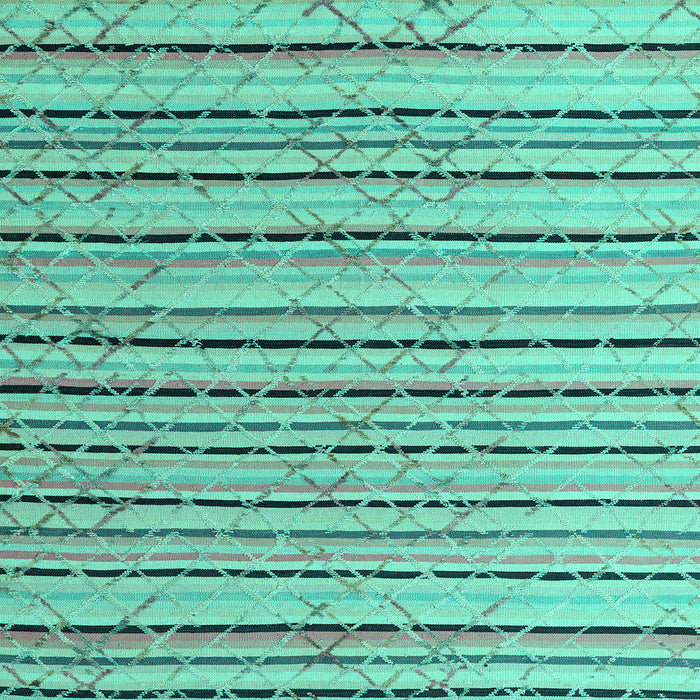 Machine Washable Abstract Turquoise Modern Area Rugs, wshabs4480turq