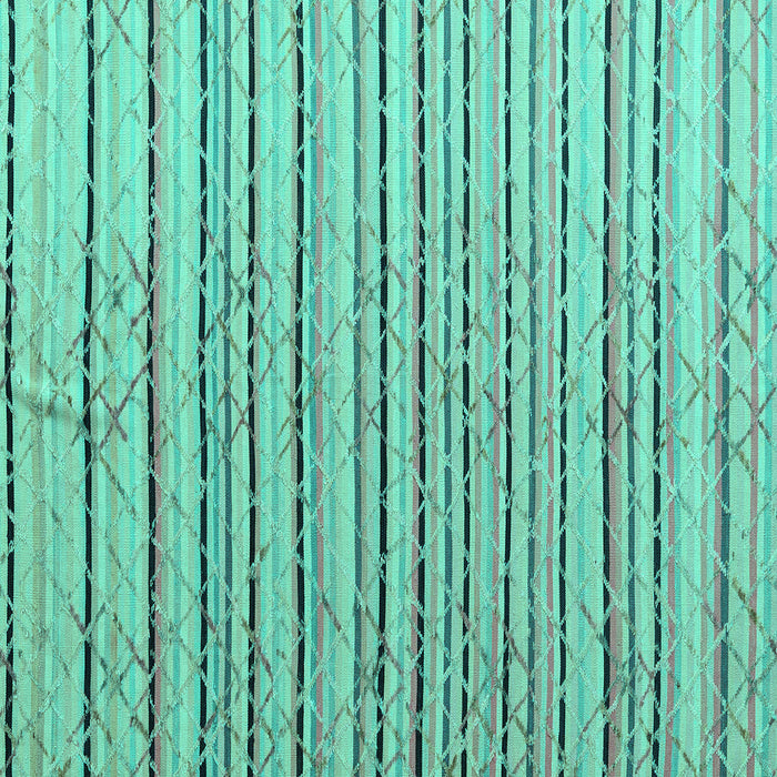 Square Machine Washable Abstract Turquoise Modern Area Rugs, wshabs4480turq