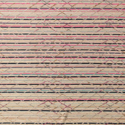 Square Abstract Dark Almond Brown Modern Rug, abs4480