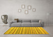 Machine Washable Abstract Yellow Modern Rug in a Living Room, wshabs4480yw