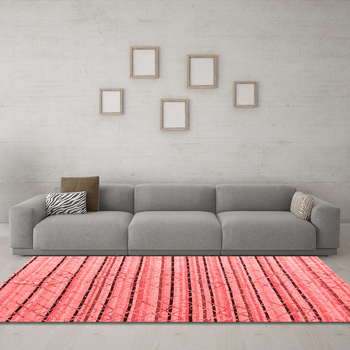 Modern Red Washable Rugs