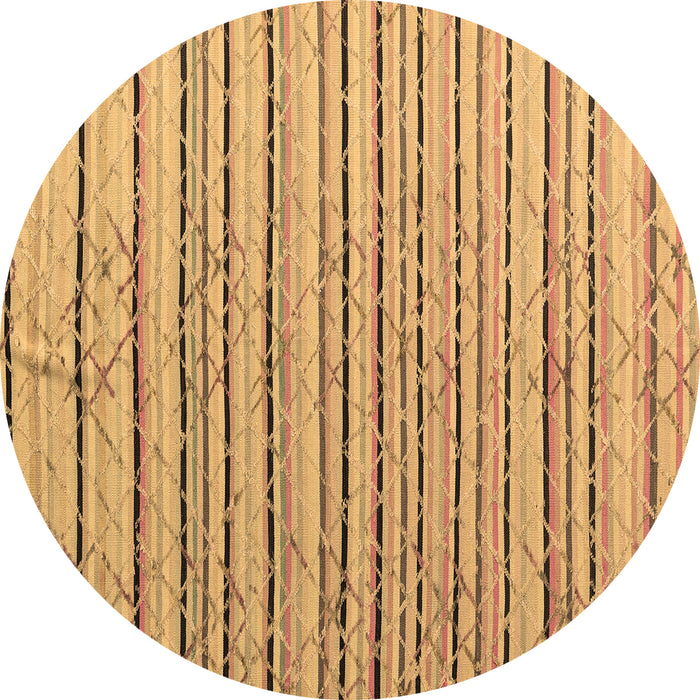 Round Abstract Brown Modern Rug, abs4480brn