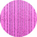 Round Machine Washable Abstract Pink Modern Rug, wshabs4480pnk