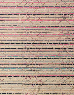 Abstract Dark Almond Brown Modern Rug, abs4480