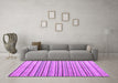 Machine Washable Abstract Purple Modern Area Rugs in a Living Room, wshabs4480pur