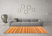 Machine Washable Abstract Orange Modern Area Rugs in a Living Room, wshabs4480org