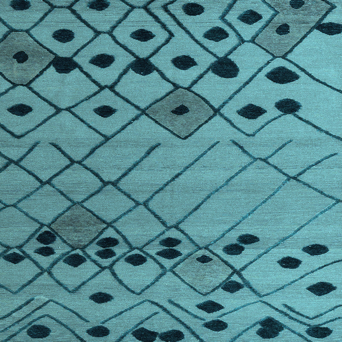 Square Machine Washable Solid Light Blue Modern Rug, wshabs4481lblu