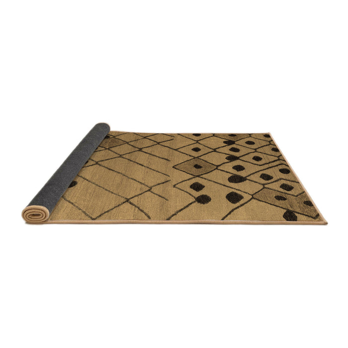 Sideview of Solid Brown Modern Rug, abs4481brn