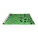 Sideview of Machine Washable Solid Emerald Green Modern Area Rugs, wshabs4481emgrn