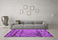 Machine Washable Solid Purple Modern Rug, wshabs4481pur