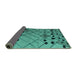 Sideview of Solid Turquoise Modern Rug, abs4481turq