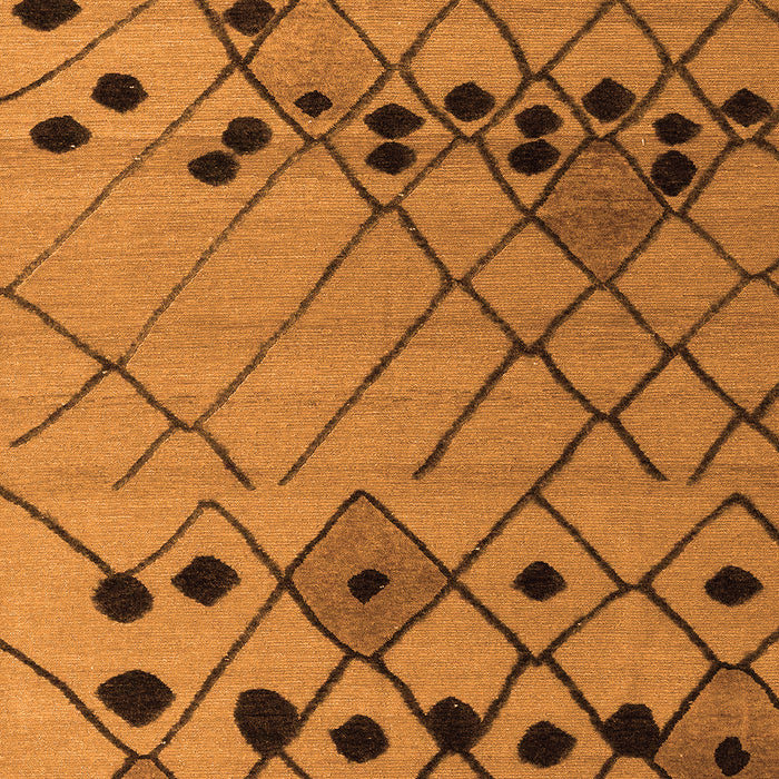 Machine Washable Solid Orange Modern Area Rugs, wshabs4481org