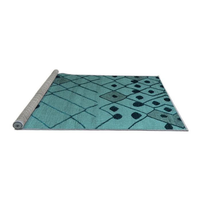 Sideview of Machine Washable Solid Light Blue Modern Rug, wshabs4481lblu
