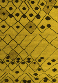 Solid Yellow Modern Rug, abs4481yw