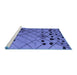 Sideview of Machine Washable Solid Blue Modern Rug, wshabs4481blu