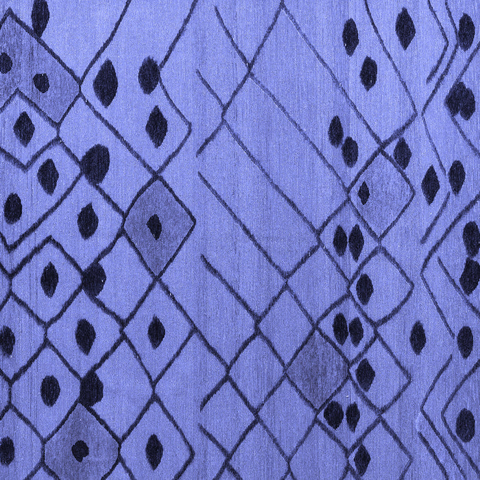 Square Solid Blue Modern Rug, abs4481blu