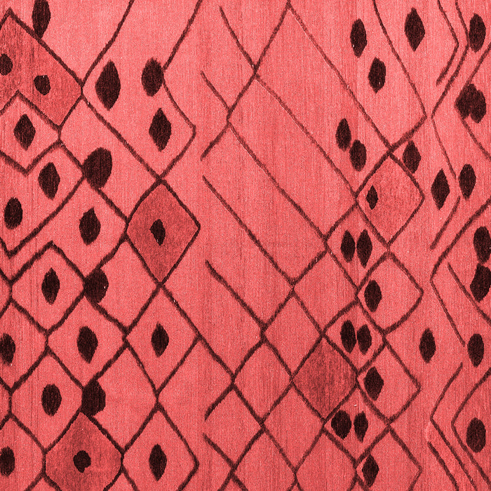 Machine Washable Solid Red Modern Rug, wshabs4481red