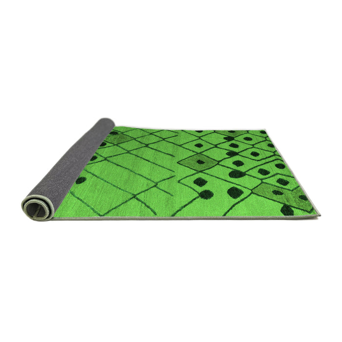 Sideview of Solid Green Modern Rug, abs4481grn
