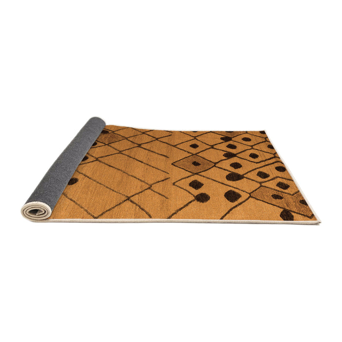 Sideview of Solid Orange Modern Rug, abs4481org