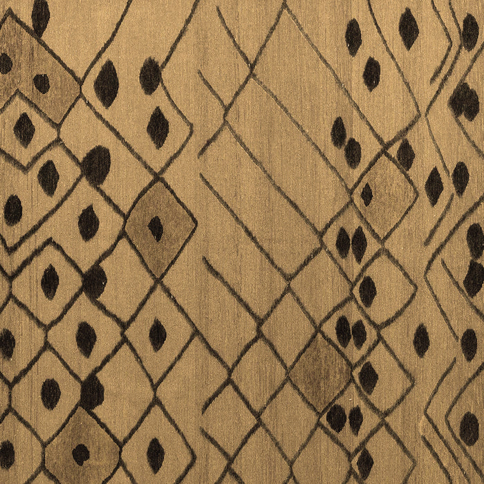 Square Machine Washable Solid Brown Modern Rug, wshabs4481brn