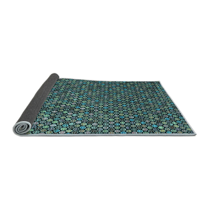 Sideview of Abstract Light Blue Modern Rug, abs4482lblu