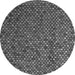 Round Machine Washable Abstract Gray Modern Rug, wshabs4482gry