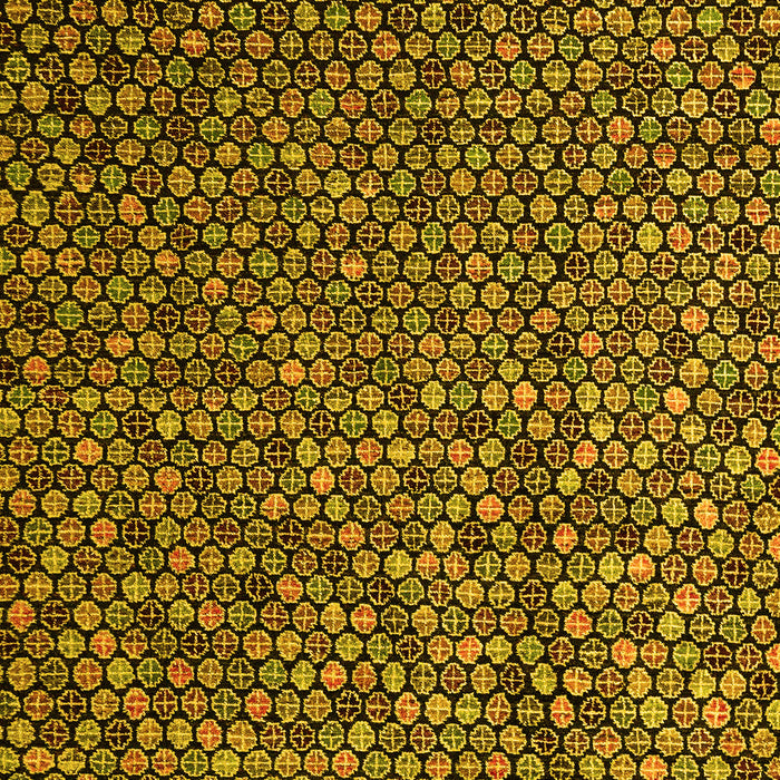 Abstract Yellow Modern Rug, abs4482yw