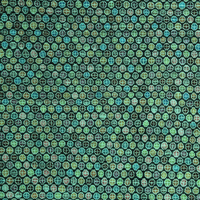 Machine Washable Abstract Turquoise Modern Area Rugs, wshabs4482turq