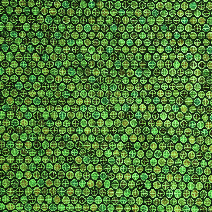 Machine Washable Abstract Green Modern Area Rugs, wshabs4482grn