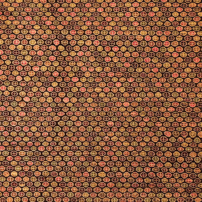 Square Abstract Orange Modern Rug, abs4482org