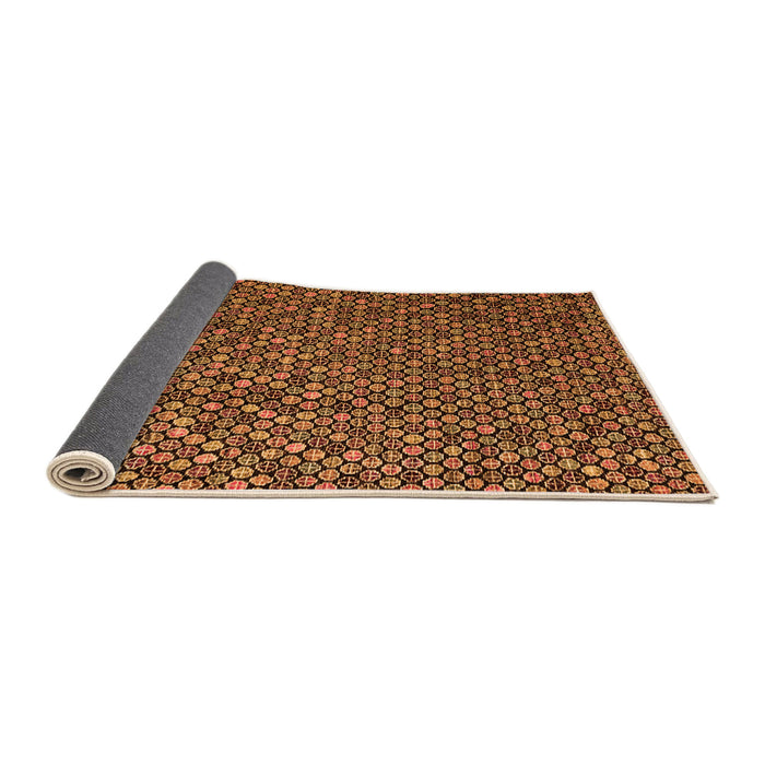 Sideview of Abstract Orange Modern Rug, abs4482org