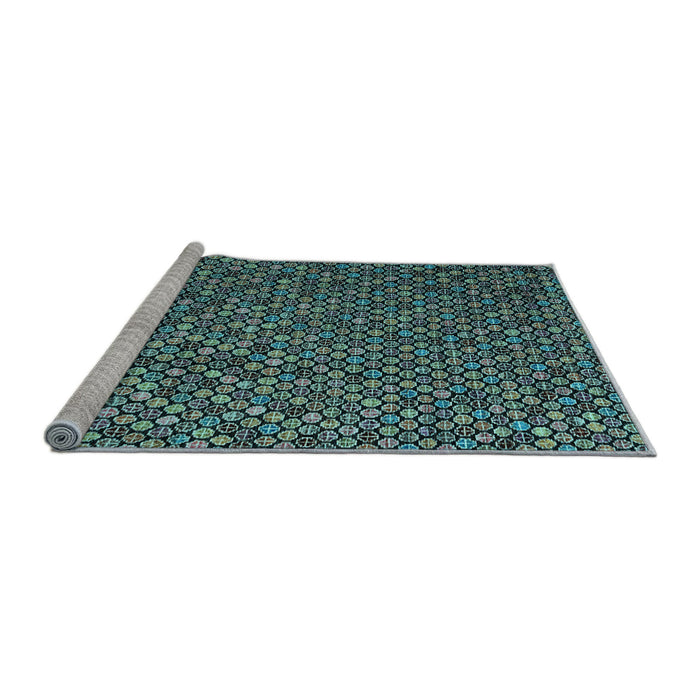 Sideview of Machine Washable Abstract Light Blue Modern Rug, wshabs4482lblu