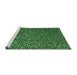 Sideview of Machine Washable Abstract Emerald Green Modern Area Rugs, wshabs4482emgrn