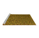 Sideview of Machine Washable Abstract Yellow Modern Rug, wshabs4482yw