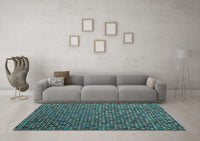 Machine Washable Abstract Light Blue Modern Rug, wshabs4482lblu