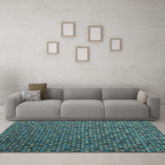 Machine Washable Abstract Light Blue Modern Rug in a Living Room, wshabs4482lblu
